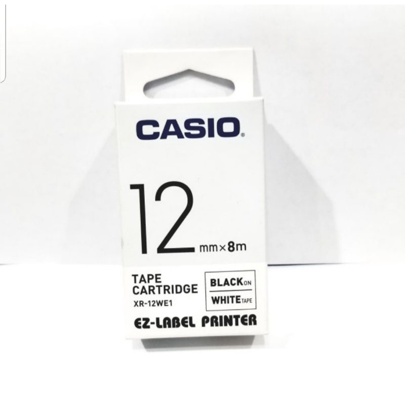 

Ez-label printer casio 12 mm 12mm Black on White tape XR-12WE1