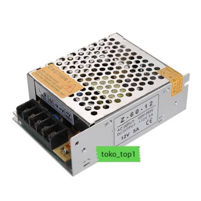 power supply 5a 12v /power suplai 5a 12v cctv lampu led/trafo led/cctv 12v 5a