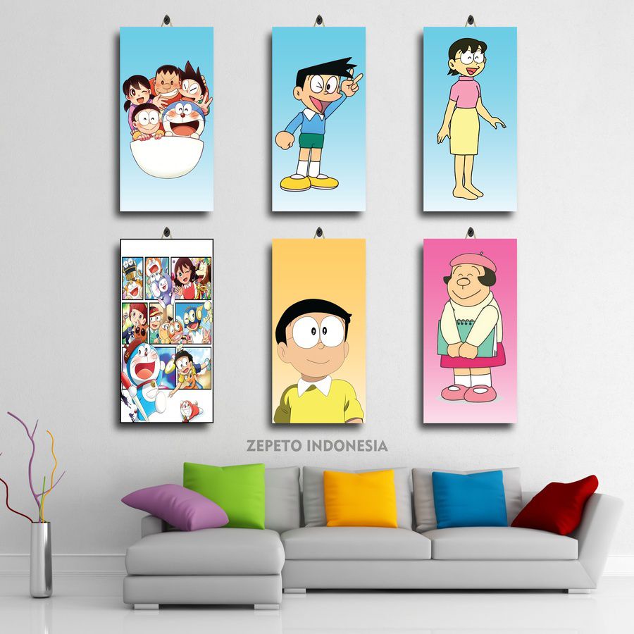 Jual HIASAN KAMAR CUSTOM WALLPAPER DORAEMON 3D 15X30 58QJN/70MOX