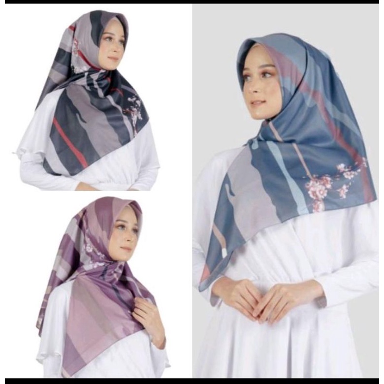 Elzatta Jilbab Segi Empat Motif Sadia Ananta