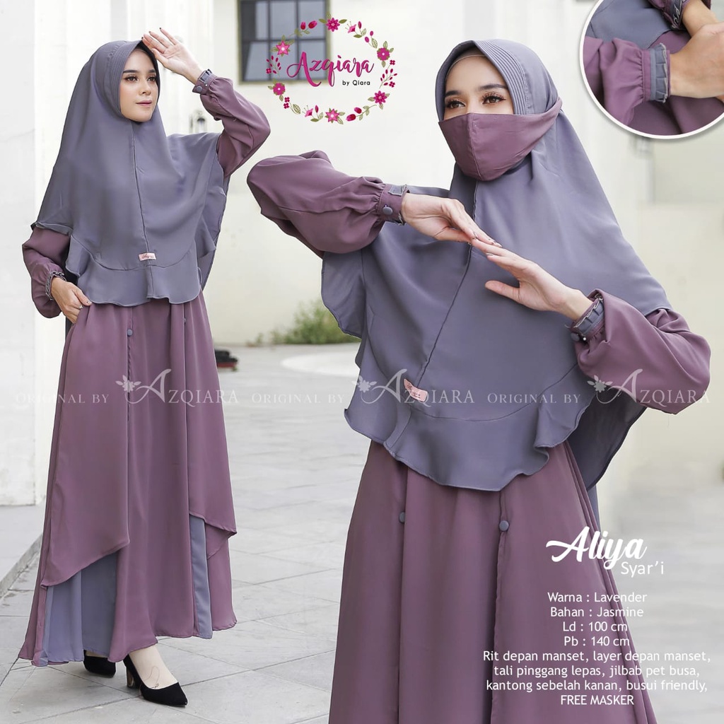 ALIYA SYARI gamis muslim original produk by qiara fashion