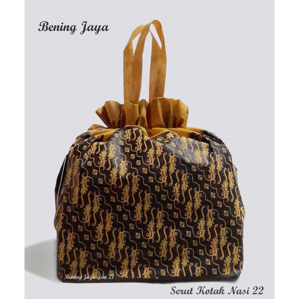 

Tas Hajatan Goodie Bag Serut 22 Batik Liris Mocca Hitam
