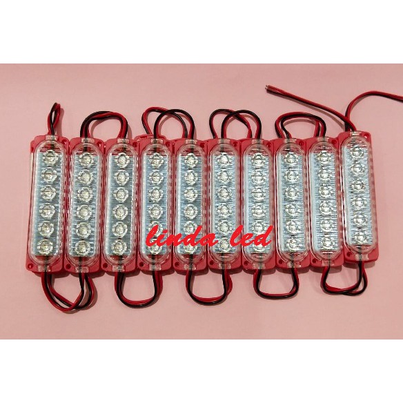 LAMPU LED MODUL STRIP 6MATA 24 VOLT SMD 2835 10425 24VOLT WATERPROOF VARIASI MOTOR MOBIL 6 MATA 24V