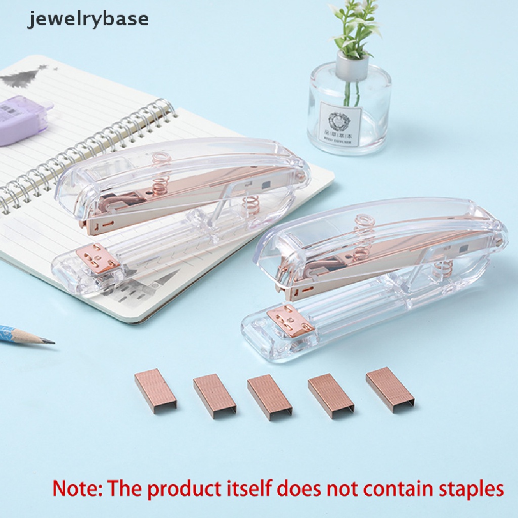 Stapler Manual Bahan Metal Warna Rose Gold Untuk Kantor