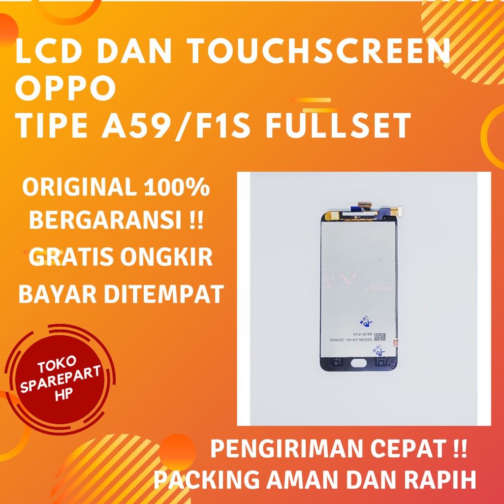 Layar Lcd Fullset Hp OPPO A59T / A59 / A1601 / F1S Ori Lcd + Touchscreen Full set Original