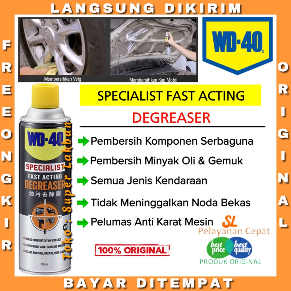 WD 40 Degreaser WD40 Specialis Pembersih Ruang Mesin Sisa Oli dan Kerak Mobil Dan Motor Made in USA