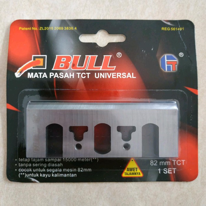 Mata Pisau Mesin Serut Planer Pasah Ketam Sugu TCT Bull