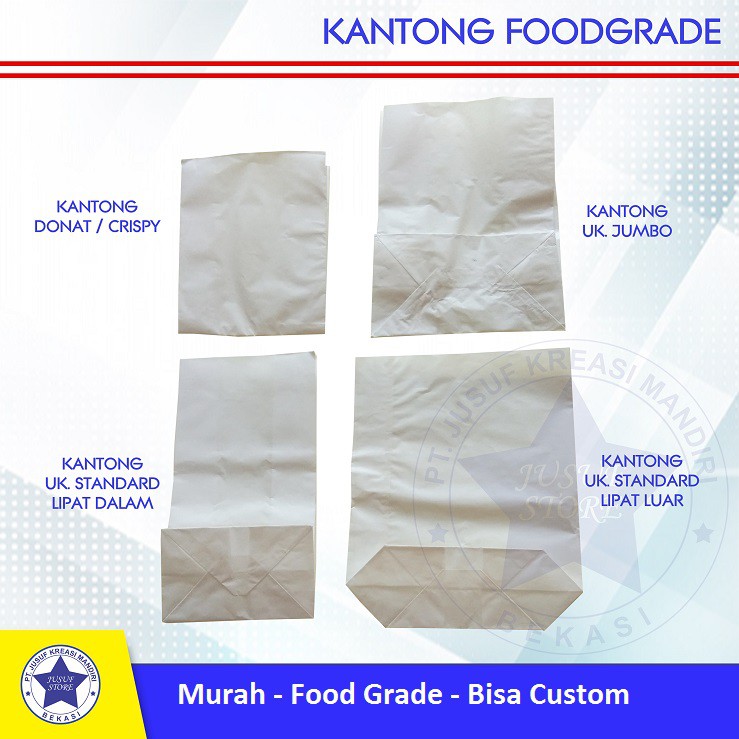 

RB Paper Bag Kantong Polos Lipat Dalam Foodgrade Isi 250 Pcs