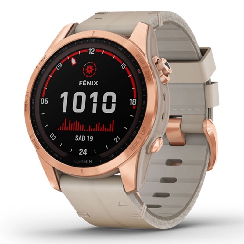 JAM TANGAN GARMIN SMARTWATCH PRIA SMARTWATCH WANITA FENIX 7S SPPH ROSE GOLD TIW LIME STONE GPS SEA F