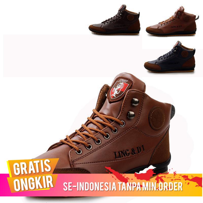 brown leather baseball boots