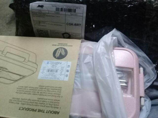 ㊕ [sale] New!! Tempat Makan Lunch Box Kotak Makan Ompreng Polos Sendok Set Bpa Free Bahan Gandum/jer