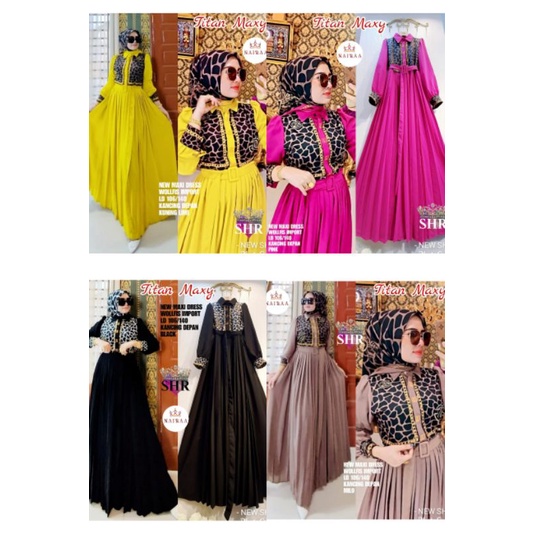 GHUI ~ NEW!! Ori SHR | LEOPARD SERIES | LIQA LIVITA AFIQA LULU TITAN FARASYA MAXI DRESS SCUBA PREMIU