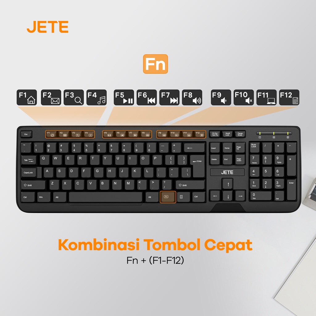 Keyboard JETE KB1 Silent Key - Garansi 2 Tahun