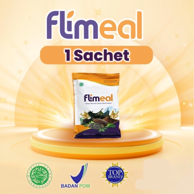 Flimeal 1 Sachet Makanan Diet Rendah Kalori Coklat Meal Replacement Flimeal by Flimty