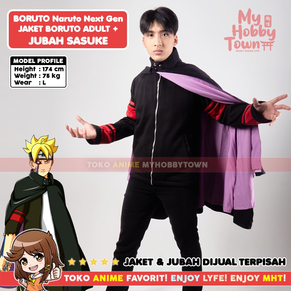 Jaket Anime Boruto Adult Version Kostum Cosplay