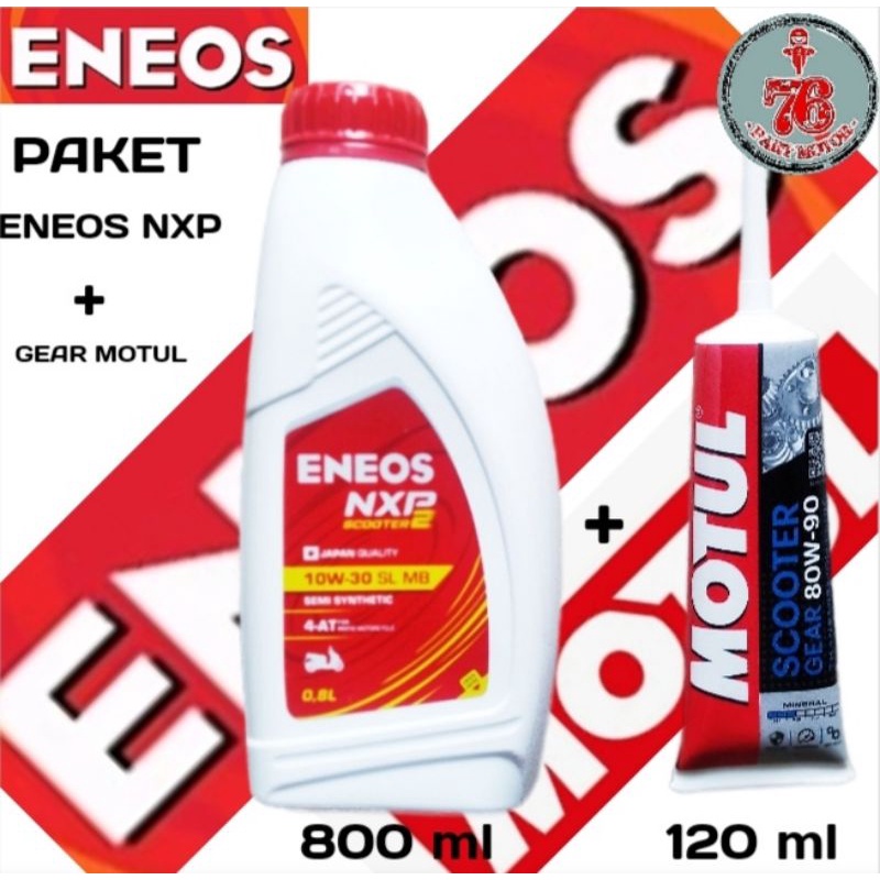 PAKET OLI ENEOS NXP 10W-30 800 ML DAN OLI GEAR MOTUL 120 ML