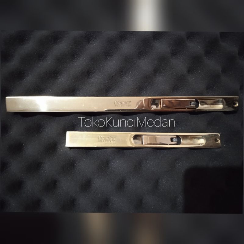PREMIER - Grendel Tanam Pintu/Flush Bolt Gold Brass 12" inch + 8" inch
