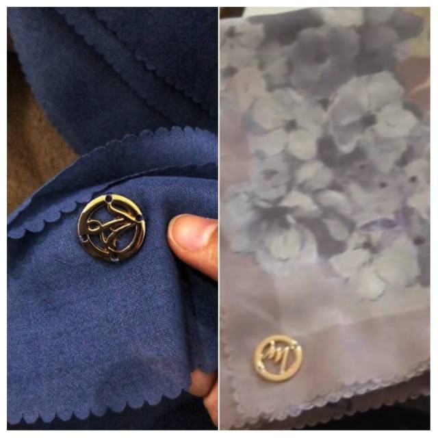 Logo hijab AYU LESTARI /merk hijab /brand hijab/bros/ lambang komunitas /bros custom /merk pakaian /