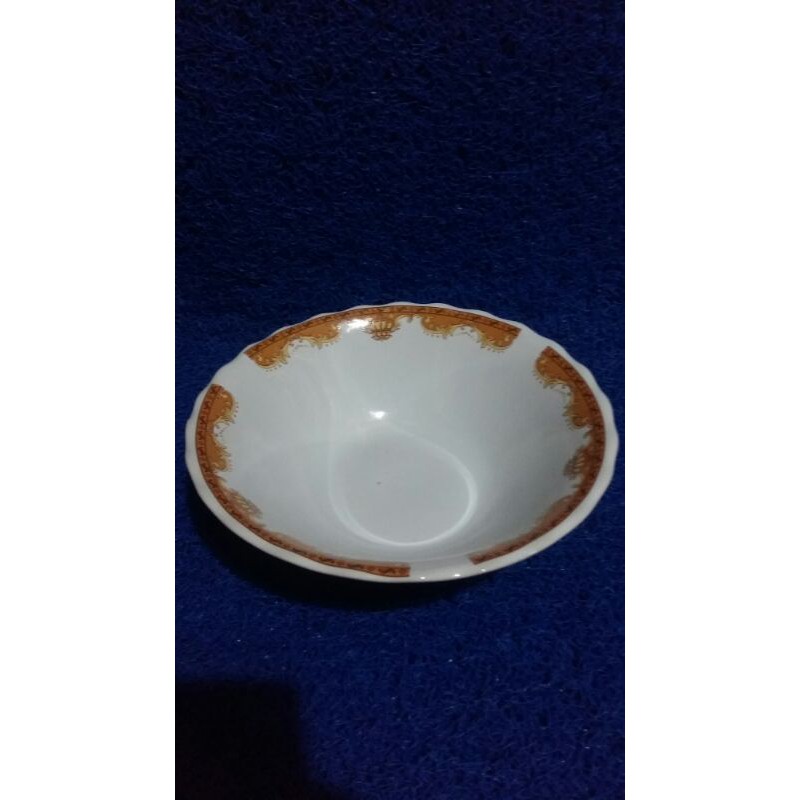 Mangkuk Keramik Mahkota 7 inch/Mangkok Keramik Motif