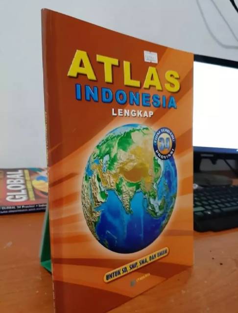 Buku atlas Indonesia 34 propinsi lengkap penerbit Arya duta