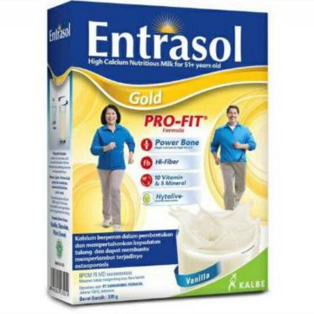 Entrasol 600gr Gold Vanila dan cokelat