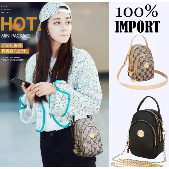 Tas Selempang Wanita Motif Print Tas Wanita Lucu Kecil Banyak Ruang Tas Selempang Remaja