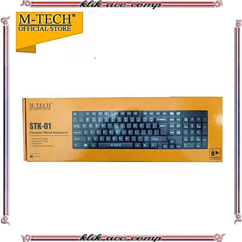 Keyboard usb m tech stk 01 / keyboard pc / keyboard usb kabel