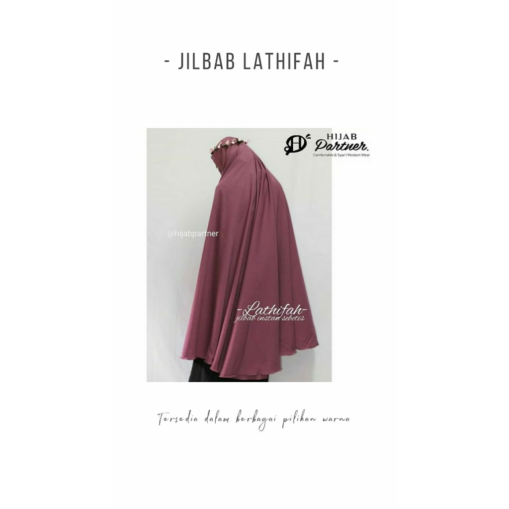 JILBAB CADAR LATHIFAH JUMBO / SEBETIS / KERUDUNG INSTAN CADAR