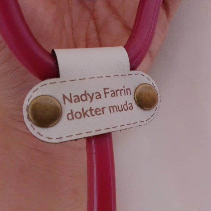 Id Card - Name Tag Dokter Tag Stetoskop (Stetotag) Custom Name Model Doublesnap