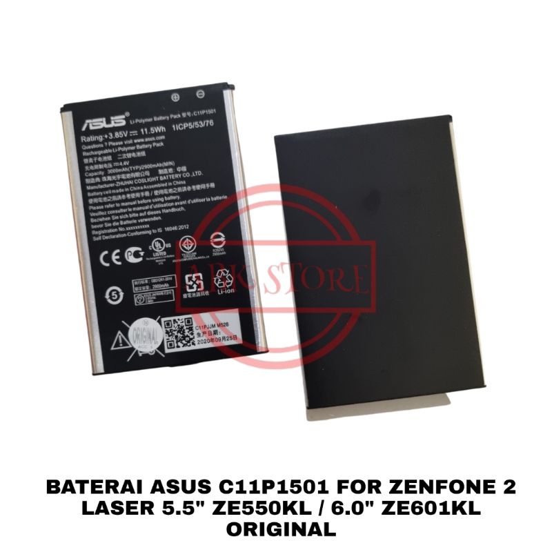 BATERAI BATTERY ASUS C11P1501 ZENFONE 2 LASER 5.5&quot; ZE550KL / 6.0&quot; ZE601KL ORIGINAL