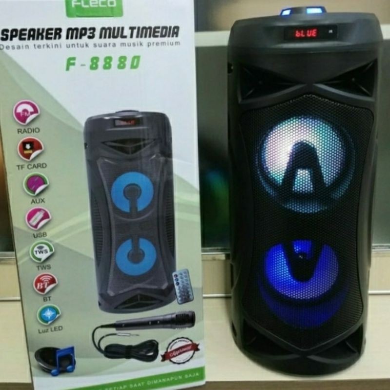 Spekaer bluetooth karaoke Fleco F-8880/f-8881/Salon Karaoke Bluetooth/Speaker Fleco/Salon Aktif