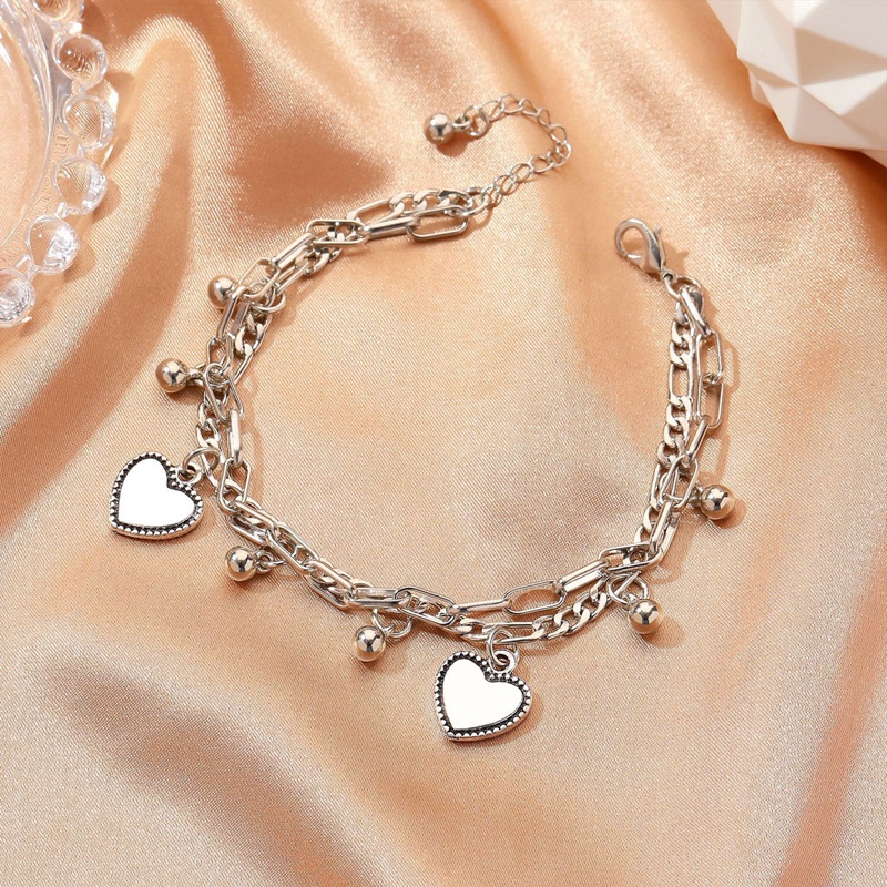 Gelang Rantai Double Layer Bahan Stainless Steel Untuk Wanita