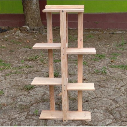Rak Kayu Minimalis | Rak Ikan Cupang Minimalis / Standing Pot Kayu Minimalis