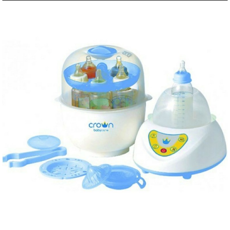 Sterilizer Botol Susu Bayi  CROWN Easydry Steamer CR1088 6 Bottle / Sterilisator Warmer Botol Susu