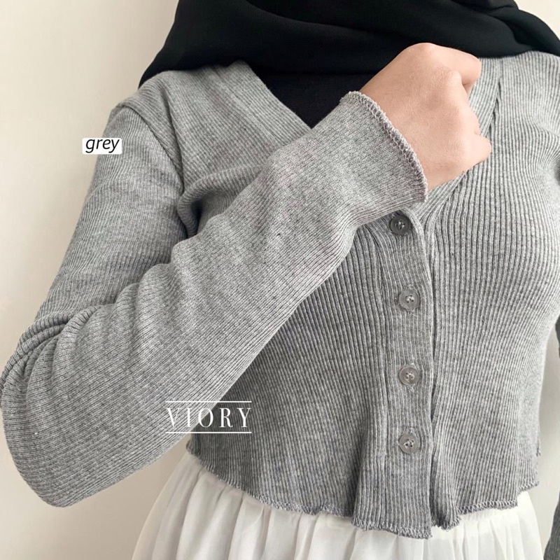 CROP RIB OUTER (outer wanita/ outer pendek)