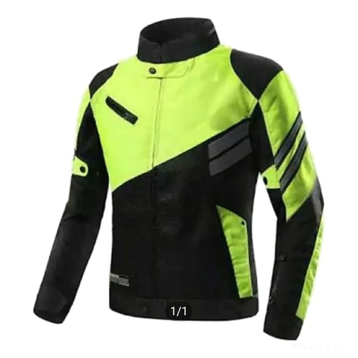 JAKET MOTOR HIJAU STABILO