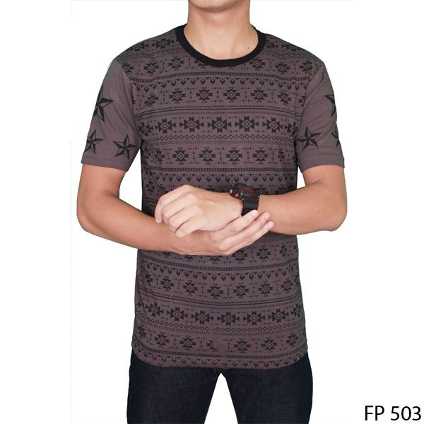 T Shirt Pria Distro Katun Abu – FP 503