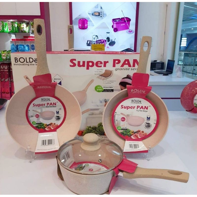 Kargo BOLDE Super Pan set/ Wajan Penggorengan Set/ Wajan Keramik/ Bolde Superpan/ Bolde Set Murah