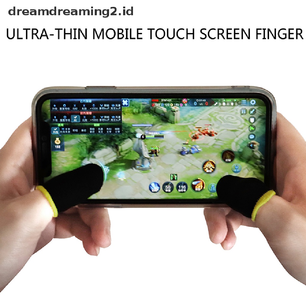 (LIKE) 1 Pasang Sarung Tangan Touch Screen Anti Keringat Untuk Game Handphone