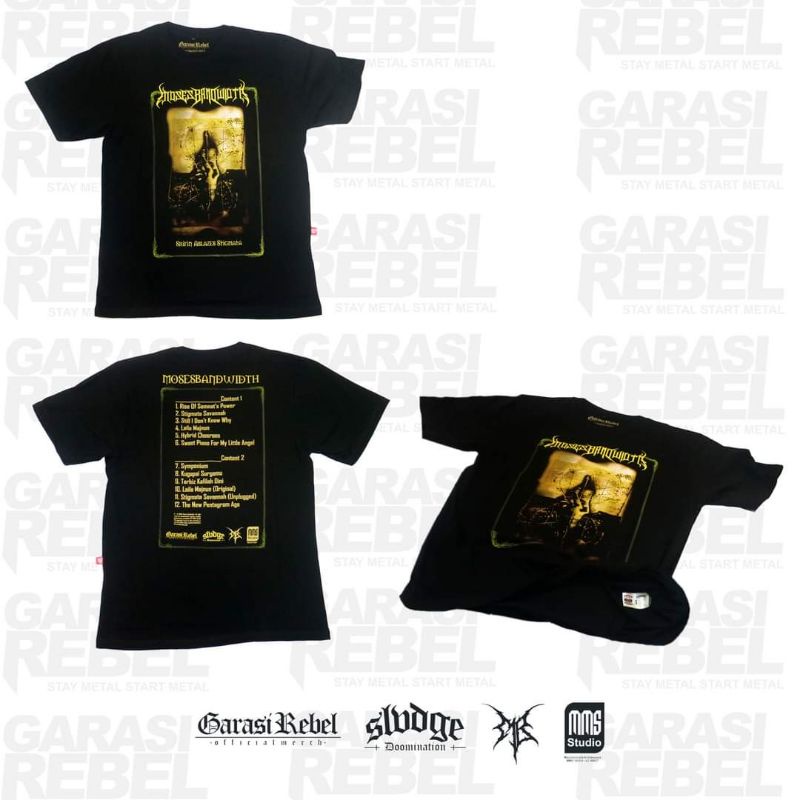 KAOS BAND GOTHIC MOSES BANDWIDTH ID BY GARASI REBEL | KAOS METAL | KAOS PENDEK COWOK KAOS DEATH META