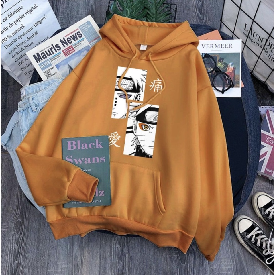 Sweater Hoodie Anime PAIN NARUTO II  PAIN Naruto  Jumper Hoodie II Sweter Oblong Topi Sz M - XL ( Pria &amp; Wanita / Anak &amp; Dewasa )