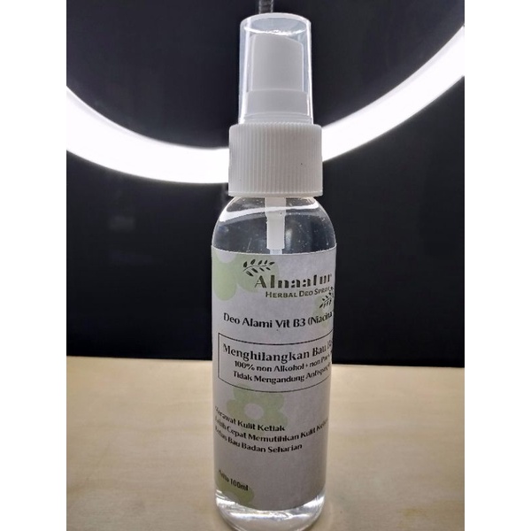 Deodorant Tawas herbal + NIACINAMIDE  100ML Segar Kering Dan Kulit Tampak Lebih Cerah