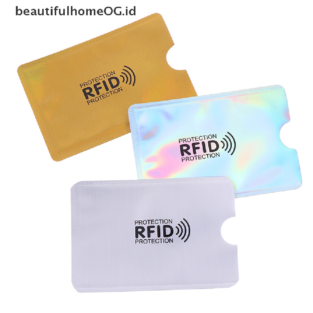 10 Pcs Holder Pelindung Kartu Kredit RFID Blocking Bahan Foil