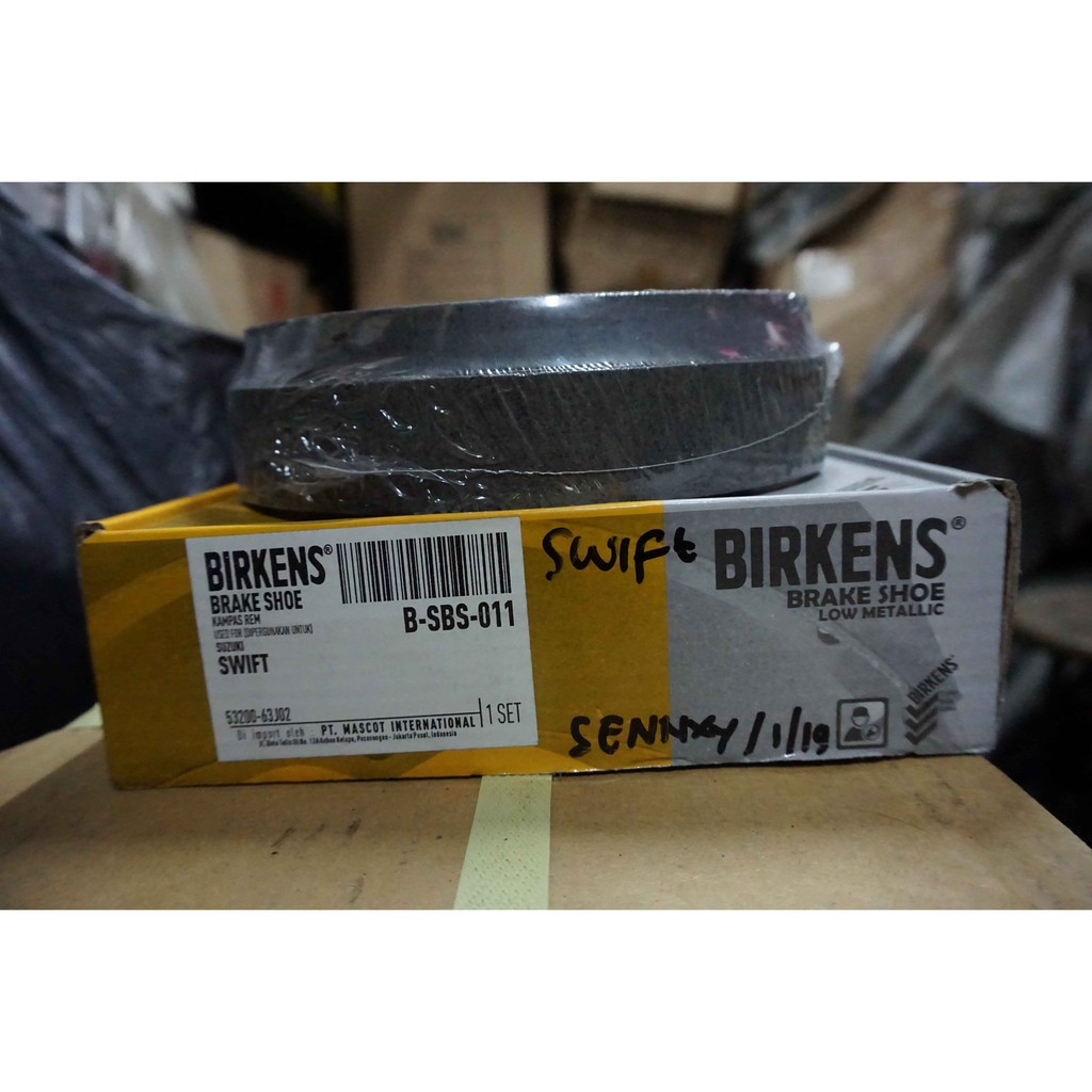 Brake Shoe Kampas Rem Belakang Suzuki Swift 05-10 merk Birkens