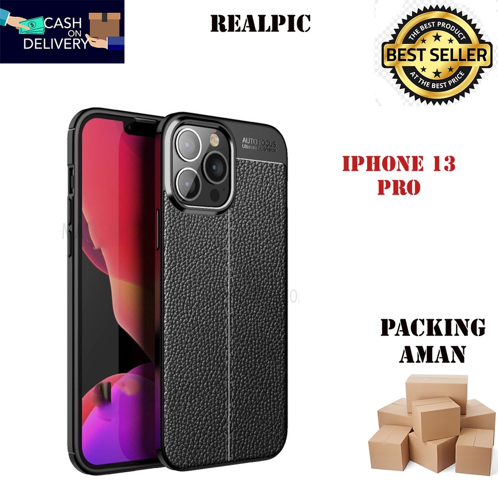 Case Auto Focus Iphone 13 Pro Leather Experience SoftCase Slim Ultimate / Casing Kulit