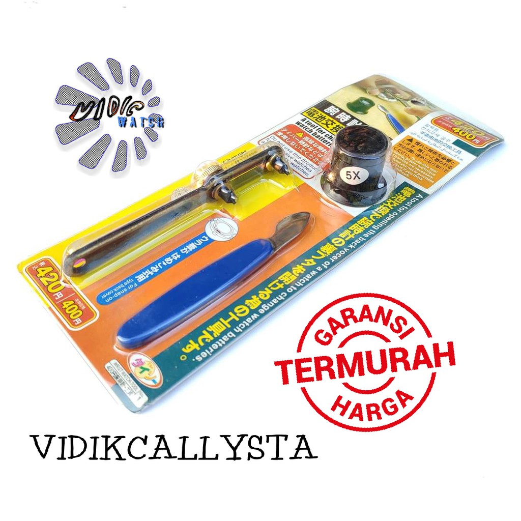 Alat Service Servis jam Tangan jam 3 in 1 Eyeloop Caseopener Reparasi jam tangan