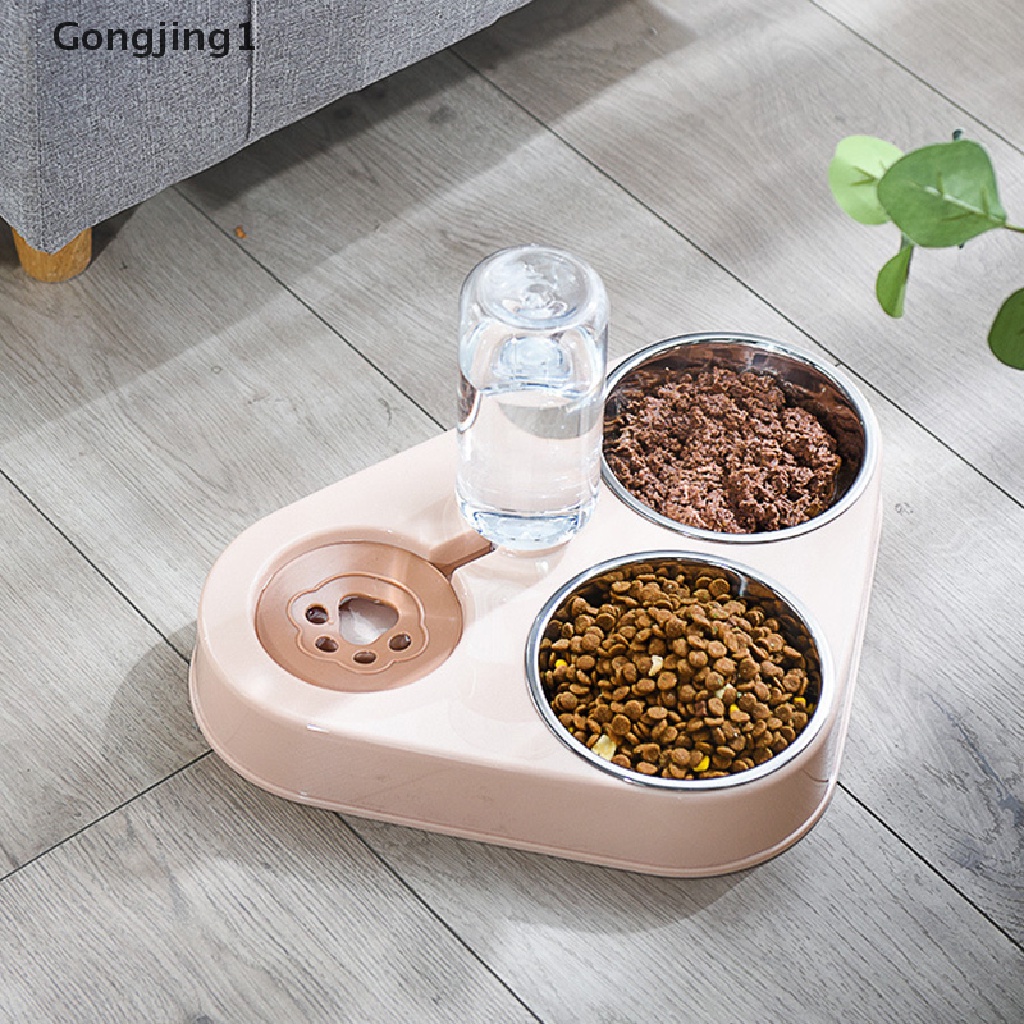 Gongjing1 3 in 1 Mangkok Makan / Minum Otomatis Untuk Anjing / Kucing