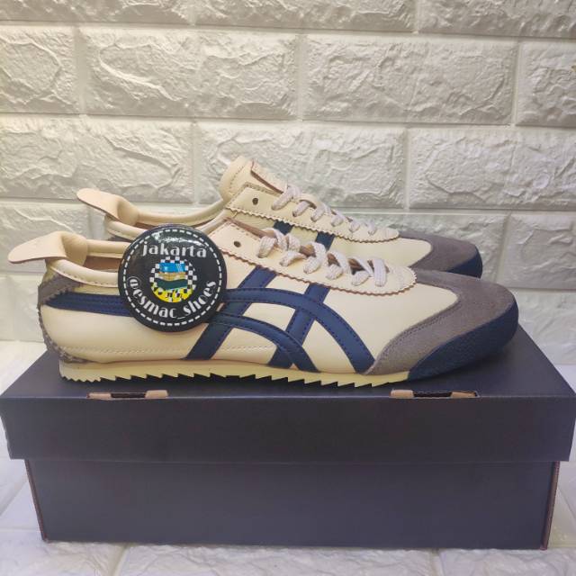  SEPATU  ASICS  ONITSUKA TIGER MEXICO66 CREAM NAVY MADEIN 