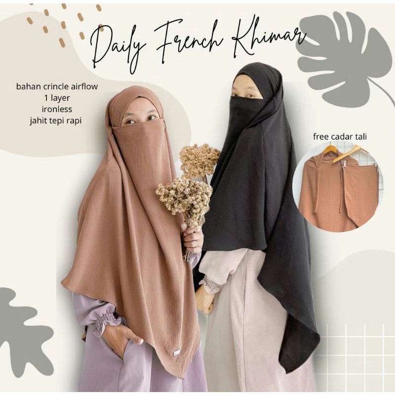 French Khimar crinkle