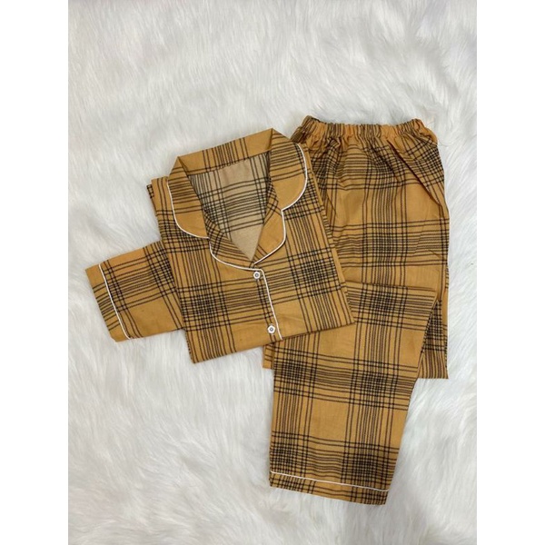 Baju Tidur Wanita/Piyama Wanita Dewasa Katun Motif Daun Part 3-PP GUILLEN COKSU